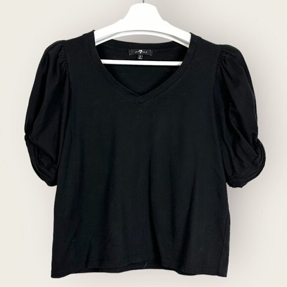 7 For All Mankind Knot Sleeve Top - Picture 1 of 8